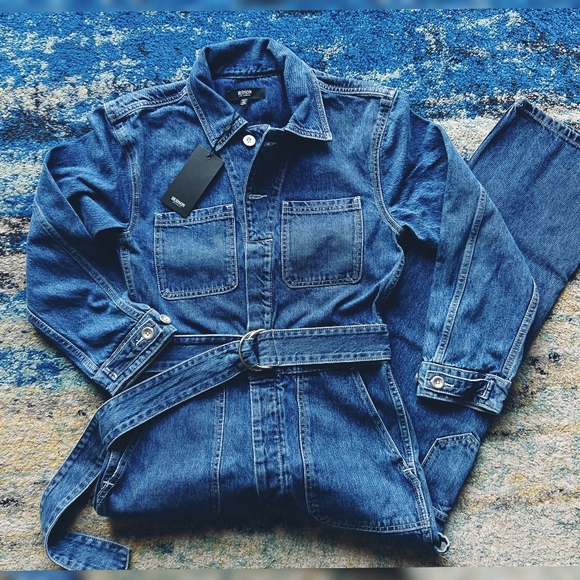 HUDSON Denim Utility Jumpsuit Coverall Suit sz XS - Picture 7 of 11
